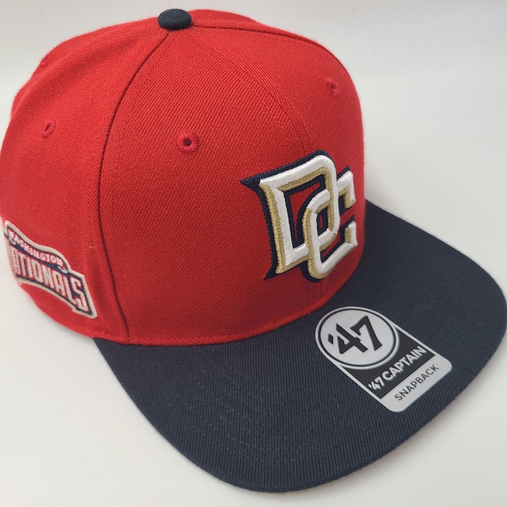 Washington Nationals Hat Snapback 47 Brand Captain Red Blue MLB Wool Blend Men